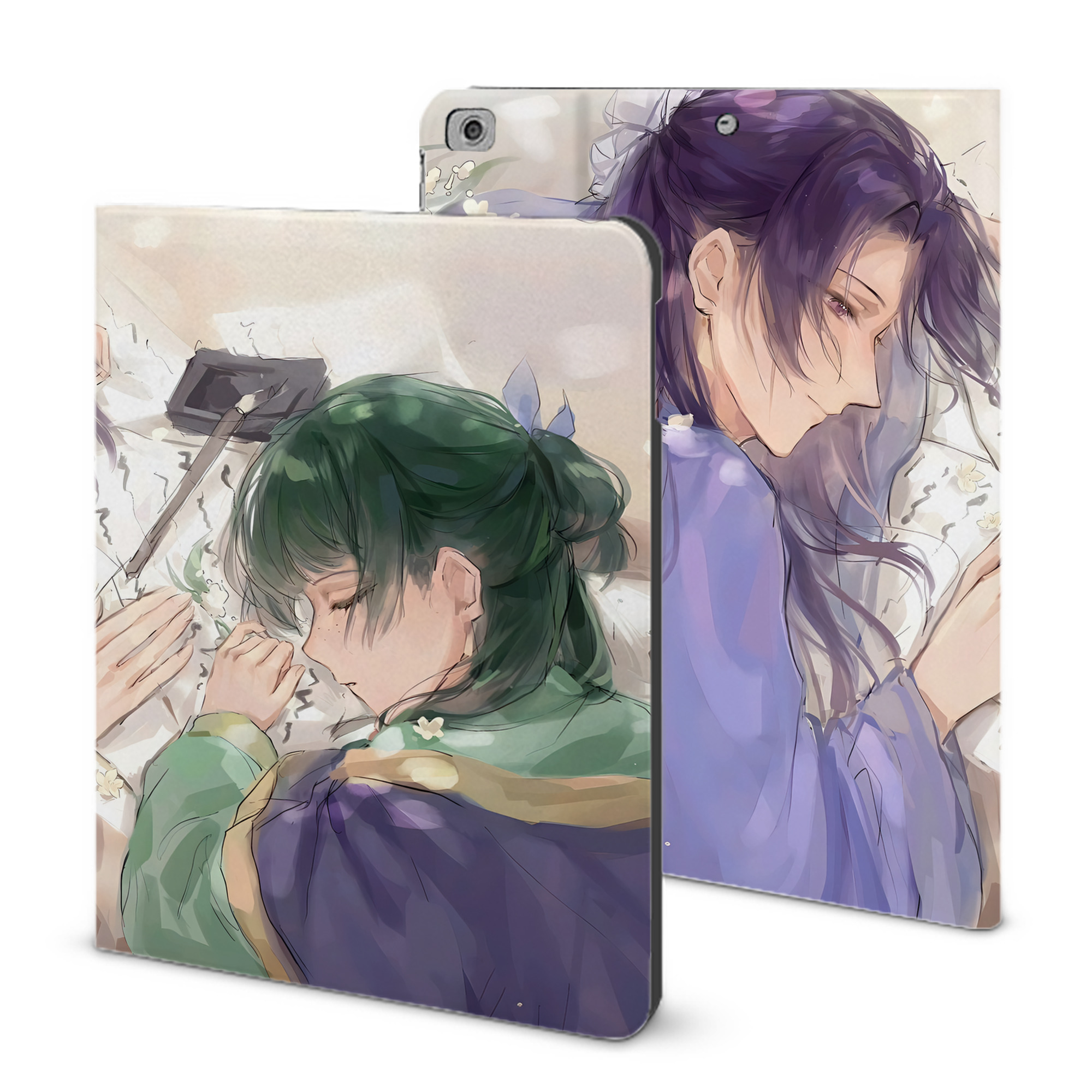 （画像用） 薬屋のひとりごと The Apothecary Diaries IPad ケース ブック型 PUレザー TPU 耐衝撃 軽量 薄型 ペン収納なし 全面保護 IPad 各モデル対応